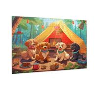 Chien Puzzle 2000 Pièces Adultes Puzzle Faire La Fête Motif Design avec Emballage Cadeau pour Cadeau Femme, Activité Familiale Stimulante Débutants pour Decoration Murale Maison 99 x 70 cm -397Y