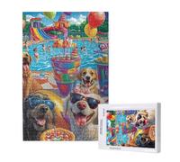 Chien Puzzle 3000 Pièces Adultes Puzzle Faire la fête Classique,Activite Manuelle Adulte,Puzzles de Jeu Stimulants,Puzzles impossible,Enjoy Activités de défi Familial pour Ies Soirées de Jeu,p1431t