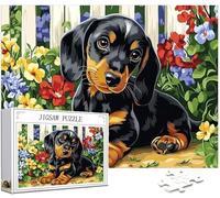 Chien Puzzle 4000 Pièces Adultes, Grand Bois Puzzle Animal Motif Désign, 141x87cm Jigsaw Bricolage Artisanat 14 Ans Activité Familiale Emballage Cadeau pour Decoration Murale Maison Chambre, Model230