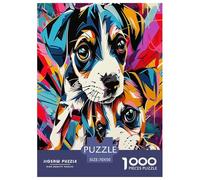 Chien Puzzles 1000 Pieces Cadeau Unique Jeu Éduchatif Challenge Toy À De Qualité Supérieure Peinture Art pour Adultes Et Enfants À Partir De 12 Ans 70x50cm/1000pcs