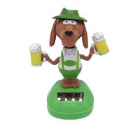 Chien qui danse à l'énergie solaire, mignon chien se balançant jouet danseur animé, jouet de tête de Bobble de décoration de voiture, solaire du tableau de bord pour la décoration