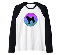 Chien Race Akita Américain Chien Galaxie Space Manche Raglan