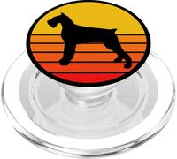 Chien Race Giant Schnauzer Chien Coucher Soleil PopSockets PopGrip pour MagSafe