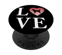 Chien Race Jindo Mot Amour Typographie rétro PopSockets PopGrip Adhésif