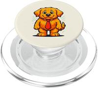 Chien Retriever Souriant Qui va au Travail, Aime Les Chiens PopSockets PopGrip pour MagSafe