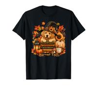 Chien Retrievers Halloween Lecture Automne T-Shirt Graphique avec Valeur