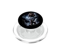 Chien rétro Caniche Hurlant à la Lune années 90 Bootleg Meme Puppy Dog PopSockets PopGrip pour MagSafe