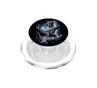 Chien rétro Doberman Howling At Moon années 90 Bootleg Meme Puppy Dog PopSockets PopGrip pour MagSafe
