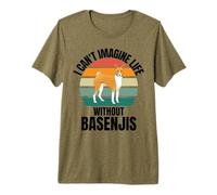 Chien rétro Mignon I Can't Imagine Life Without Basenji Dog T-Shirt Haut de Gamme
