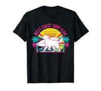 Chien rétro Retriever des années 70 du West Coast Surf Club T-Shirt