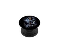 Chien rétro Teckel Hurlant à la Lune années 90 Bootleg Meme Puppy Dog PopSockets PopGrip Adhésif