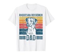 Chien rétro Vintage Rhodesian Ridgeback Dad T-Shirt Graphique avec Valeur, Homme, Blanc, L