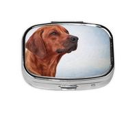 Chien Rhodesian Ridgeback, Pilulier carré, étui à pilules pour poche ou sac à main, petit récipient à pilules, organisateur de pilules de voyage