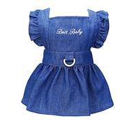 Chien Robe Chiot Luxe Jupe Vêtements Princesse Robes Mariage Soirée Tutu Denim Jupes pour Petit Chiesn Fille