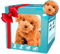 Chien Robot 2025, Mes Chiot robotiques réaliste,Chiot Robot Qui se Comporte comme Un Vrai Chiot, Chiens en Peluche interactifs pour Marcher, Aboie et Remue la Queue pour Enfants et Adultes (#03)