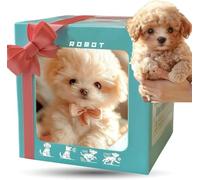 Chien Robot 2025, Mes Chiot robotiques réaliste,Chiot Robot Qui se Comporte comme Un Vrai Chiot, Chiens en Peluche interactifs pour Marcher, Aboie et Remue la Queue pour Adultes et Enfants (#02)
