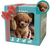 Chien Robot 2025, Mes Chiot robotiques réaliste,Chiot Robot Qui se Comporte comme Un Vrai Chiot, Chiens en Peluche interactifs pour Marcher, Aboie et Remue la Queue pour Enfants et Adultes (#01)