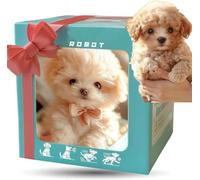 Chien Robot 2025, Mes Chiot robotiques réaliste,Chiot Robot Qui se Comporte comme Un Vrai Chiot, Chiens en Peluche interactifs pour Marcher, Aboie et Remue la Queue pour Enfants et Adultes (#02)