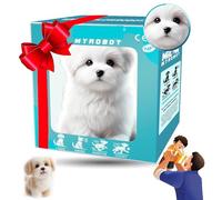 Chien Robot amélioré 2026, Nouveau Chiot Robot réaliste - Agit comme Un Vrai Chiot - Marche, aboie, remue la Queue, s'assoit, Court, Animal de Compagnie électronique 1