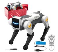 Chien robot avec intelligence artificielle, rechargeable par USB avec activation vocale, chiens robot interactifs IA pour de 6 ans et plus, garçons et femmes, jeu, apprentissage, éducation