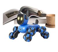 Chien robot - Chiot de danse électrique éducatif, jouet interactif télécommandé, compagnon intelligent programmable | Chien électronique à 8 roues avec commandes vocales pour Kin
