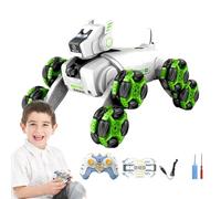 Chien Robot Intelligent - 8 Roues Motrices Robot Cascadeur À Détection Gestuelle, Voiture Télécommandée À Capteurs De Mouvement | Rechargeable, Capacités D'Escalade Et Transformation, Animal Électroni
