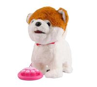 Chien robot interactif : animal de compagnie robotique avec capteur tactile en peluche douce, jouet d'action sonore mimique réaliste, chien de compagnie animé réceptif, jouet robotique pour animaux de