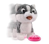 Chien robot interactif : animal de compagnie robotique avec capteur tactile en peluche douce, jouet d'action sonore mimique réaliste, chien de compagnie animé réceptif, jouet robotique pour animaux de