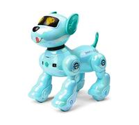 VATOS Chien Robot Interactif Bleu Enfants - 17 Fonctions, Programmable, Danse & Musique, Télécommande, 2 Batteries Rechargeables - Jouet Intelligents