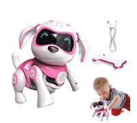Chien robot interactif, chiot robot Boutons d'image fonctionnels de | Chiot robot intelligent à détection de gestes pour garçons, filles, Noël, vacances, anniversaire, mai