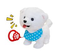 Chien Robot Interactif En Peluche, 27x21x13cm Électriques Realiste Chien Peluches Et Animaux Interactifs, Chanter Remuer La Queue, Pour Jouer De Manière Interactive, Peuvent Marcher, Répéter, Parler