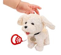Chien Robot Interactif En Peluche, 27x21x13cm Électriques Realiste Chien Peluches Et Animaux Interactifs, Chanter Remuer La Queue, Pour Jouer De Manière Interactive, Peuvent Marcher, Répéter, Parler