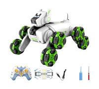 Chien Robot - Jouet RC Intelligent 8 Roues Avec Détection Gestuelle, Voiture Cascade Rechargeable | Animal Électronique Transformable Avec Musique & Lumières | Chiot Télécommandé Pour , Adultes