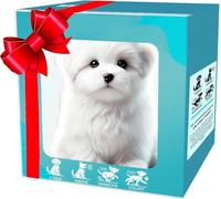 Chien Robot, Mon Chiot robotique réaliste, Jouet interactif pour Chiot robotique, Cadeau électronique pour Animaux de Compagnie pour Enfants Adultes (A)