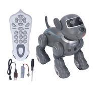 Chien robot telecommande 2,4 GHz a commande vocale, dansant et marchant, son et lumiere programmables, type 2