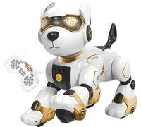 Chien Robot, Télécommande Chien Robot Interactif Programmable pour Enfants, Contrôle Gestuel et Contrôle Vocal, Chant, Danse, Yoga, Robot Chien Intelligente Cadeaux pour Garçons Filles