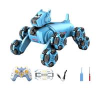 Chien robotique à 8 Roues motrices - Jouet radiocommandé avec Musique, Animal électrique Lumineux | Idéal pour garçons et Filles, et, Jeu interactif, Divertissement robotique pour