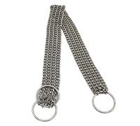 Chien Robuste Collier d'entraînement en Acier Inoxydable Collier pour Gros Chien de Traction P Collar Chaîne de Taille Moyenne (Quatre rangées-68 cm Long)
