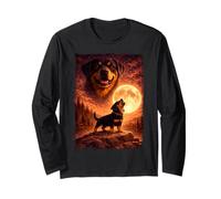 Chien Rottweiler Mystique Vintage Howling to The Moon Manche Longue