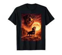 Chien Rottweiler Mystique Vintage Howling to The Moon T-Shirt
