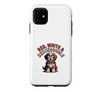 Chien Rouge, Blanc et Bernedoodle - Élection Politique Patriotique Coque pour iPhone 11