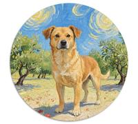 Chien Rural Chinois Puzzle 1000 Pièces Familial Pression Réduite Animal de Compagnie Chien Puzzle Rond Jeu D'Intelligence pour Adultes Et Enfants1000pcs (67.5x67.5cm)