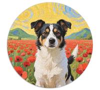 Chien Rural Chinois Puzzle 1000 Pièces Jeu Cadeau Unique Animal de Compagnie Chien Puzzle Ronds DIY pour Adultes Et Enfants1000pcs (67.5x67.5cm)