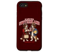 Chien Saint-Bernard Amoureux café Amour Fromage Drapeau Suisse Coque pour iPhone SE (2020) / 7/8