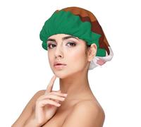 Chien Saint-Bernard,Bonnet de nuit en satin pour adulte - Bonnet de nuit élastique pour femme, couvre-cheveux de nuit