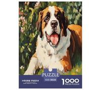 Chien Saint-Bernard | Chien Puzzle 1000 Pièces, Défi Difficile Jouet Anti-Stress pour Adultes Et Enfants Jeu Éducatif Décor Mural & Cadeau Exquis 38x26cm/1000pcs