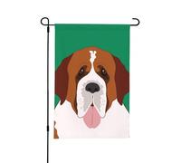 Chien Saint-Bernard,Drapeau de jardin décoratif double face pour intérieur et extérieur, 30 x 45 cm