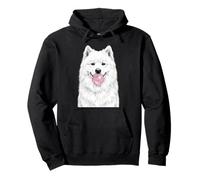 Chien samoyède soufflant des Bulles de Chewing-Gum Mignon Animal de Compagnie Sweat à Capuche