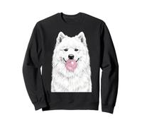 Chien samoyède soufflant des Bulles de Chewing-Gum Mignon Animal de Compagnie Sweatshirt