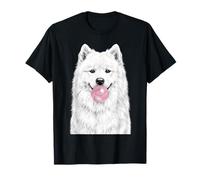 Chien samoyède soufflant des Bulles de Chewing-Gum Mignon Animal de Compagnie T-Shirt